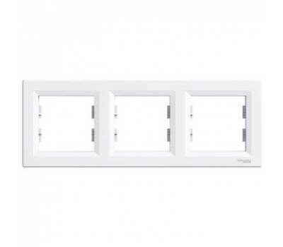 

Рамка трехместная горизонтальная белый Asfora Schneider Electric