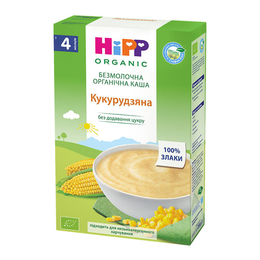 

Безмолочная органическая каша Кукурузная HIPP от 4 месяцев 200 гр