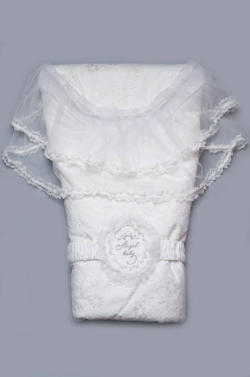 

Конверт для новорожденного на выписку "Angel baby", Белый