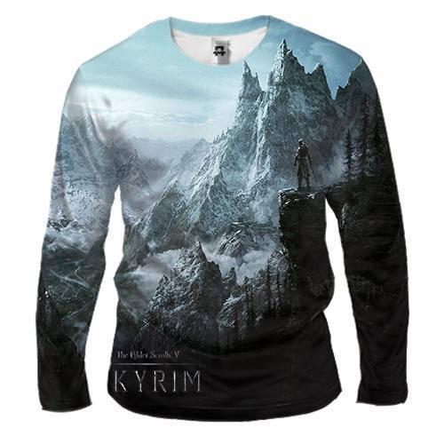 

Мужской 3D лонгслив с пейзажем Skyrim