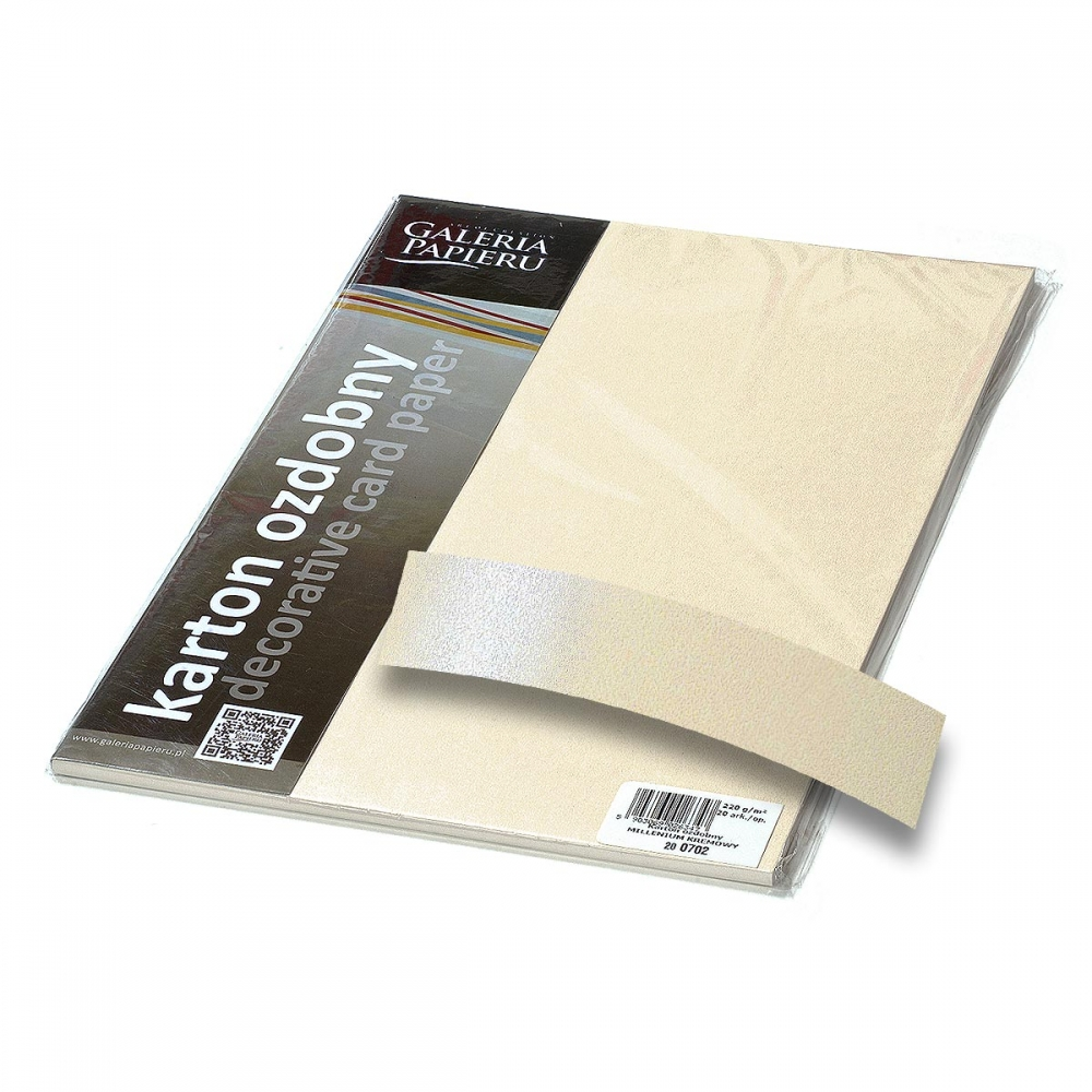 

Картон дизайнерский Galeria Papieru Millenium - Kremowy, 220 г/м² (20 шт.)