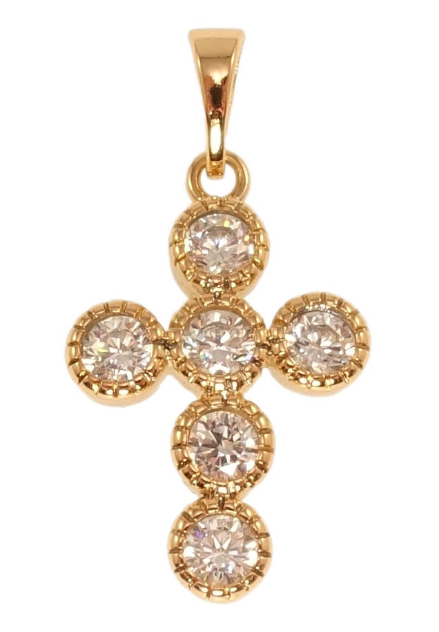 

Кулон Xuping Позолота 18K "Декоративный Крест с инкрустацией цирконием"
