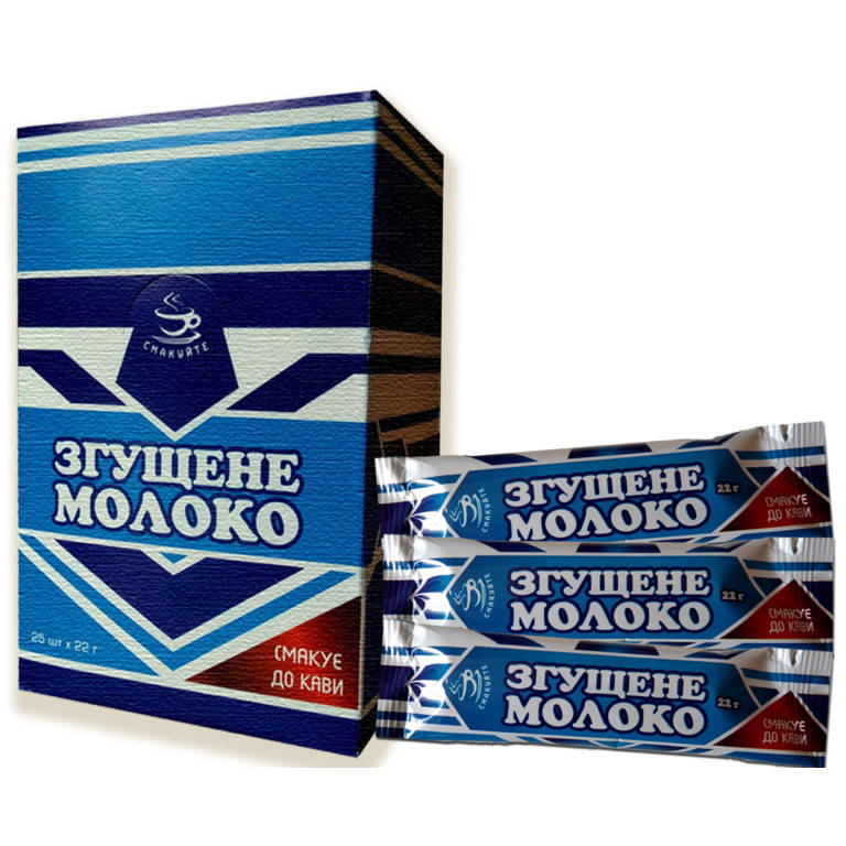 

Молоко сгущенное с сахаром в стике 22г (25шт)