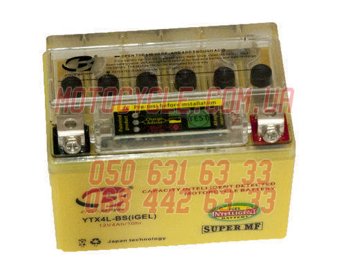 

Аккумулятор 12V 4А/ч гель (желтый) с индикатором CYCLE