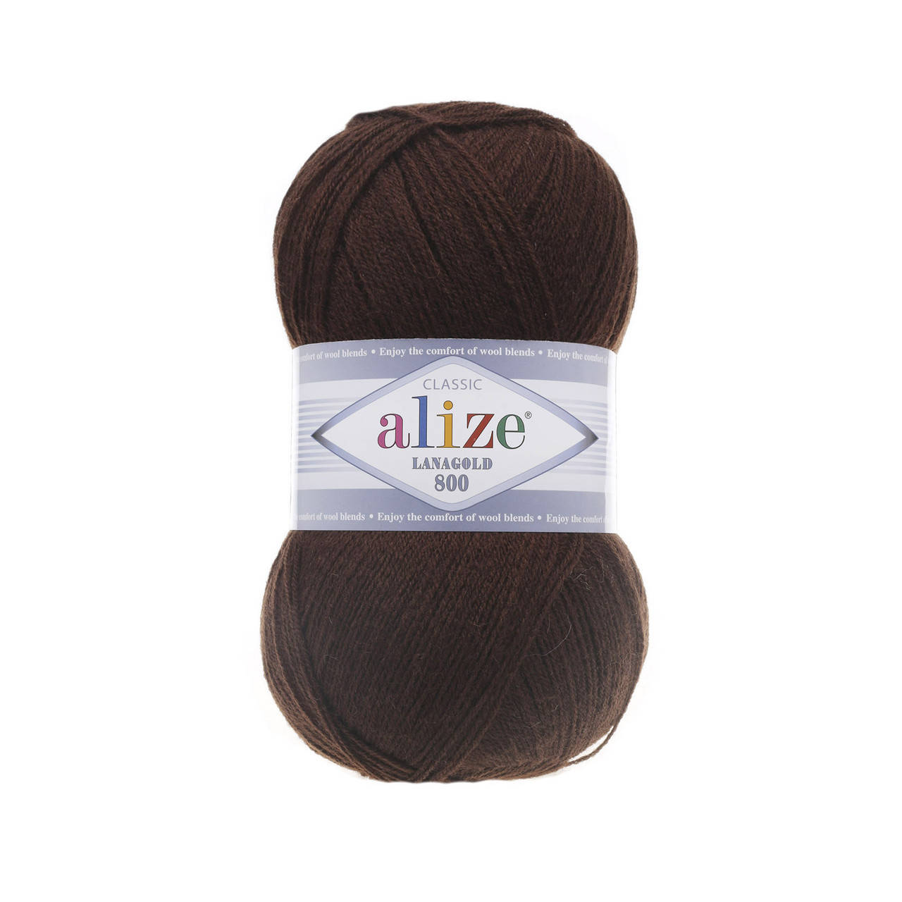 

Пряжа Alize Lana Gold 800 26 коричневый