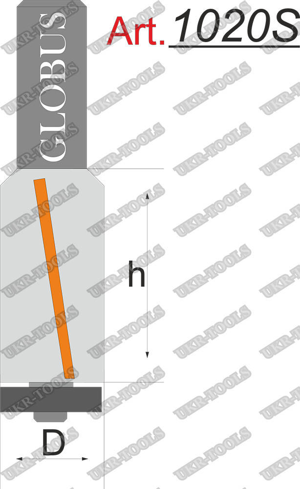 

Globus Фреза Глобус 1020S кромочная прямая с нижним подшипником D21 d12