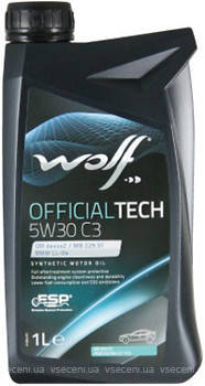 

Моторное масло Wolf OFFICIALTECH 5W30 C3 1Lx12