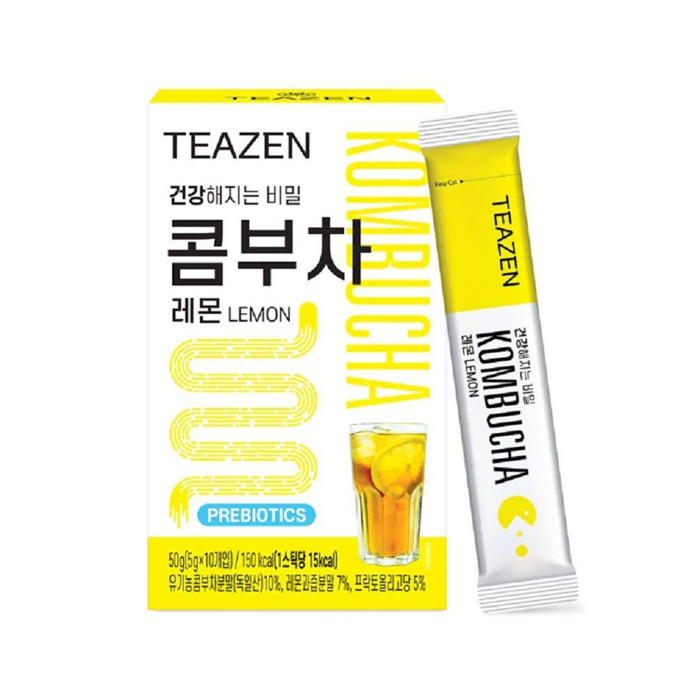 

Чай Комбуча (Kombucha) с лимоном, 50 г (5 г х 10 пакетов), ТМ Teazen, Южная Корея