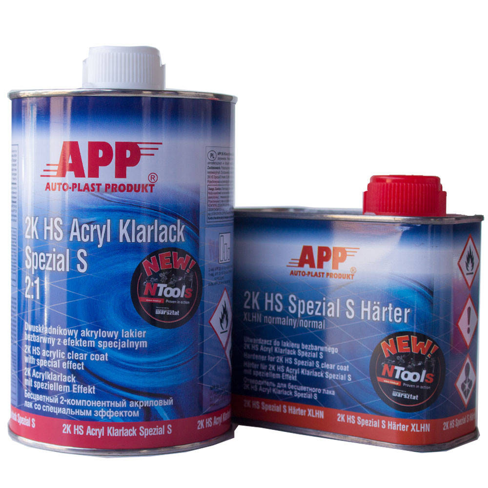 

Лак бесцветный акриловый APP 2K HS Acryl Klarlack Spezial + отвердитель (1л+0,5л)