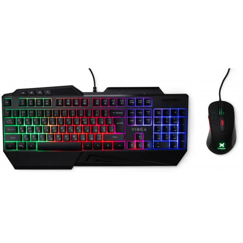

Комплект Vinga KBSG559 Black, клавиатура и мышь, комплект клавиатура и мышь, клавиатура с мышью, Черный