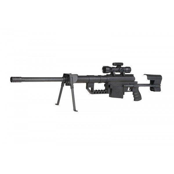 

Снайперская винтовка Galaxy G35 Barret 82М (Баррет), игрушечная винтовка на пульках, сошки, прицел, лазер, Черный