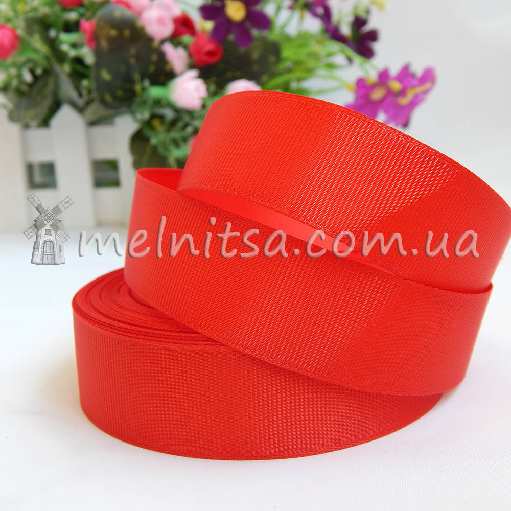 

Лента репсовая красная, 2,5 см
