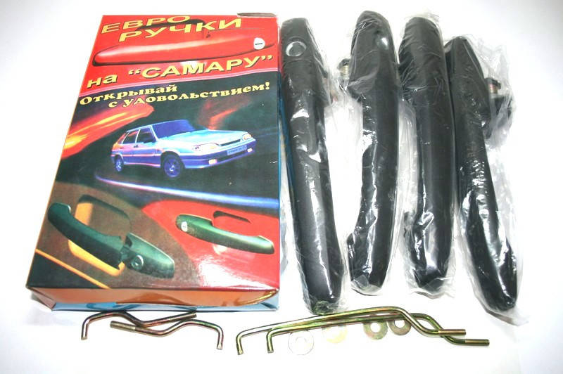 

Наружные ЕВРО Ручки двери ВАЗ 2109, 21099, 2114, 2115 черные под РЫСЬ (комплект 4шт.)