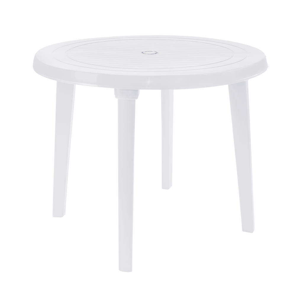 

Пластиковый стол садовый круглый 90 см Белый