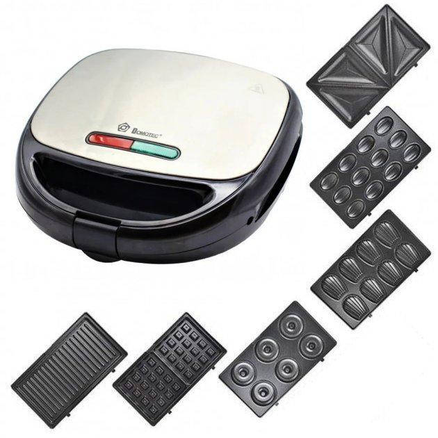 

Сендвичница со съемными пластинами 6в1 Domotec MS-7706 1000 Вт