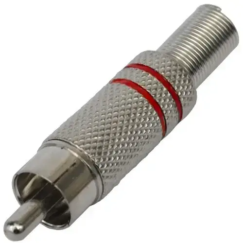 

Штекер RCA металл с пружиной диам.-6,5мм.,красный, Черный