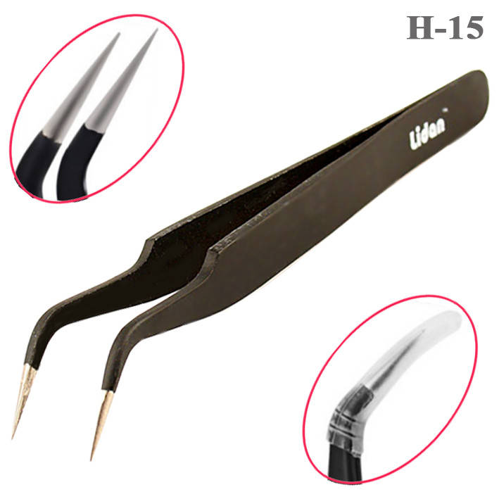 

Пинцет для Наращивания Ресниц Изогнутый lidan Н15, Пинцеты Металлические, Инструменты, Ресницы