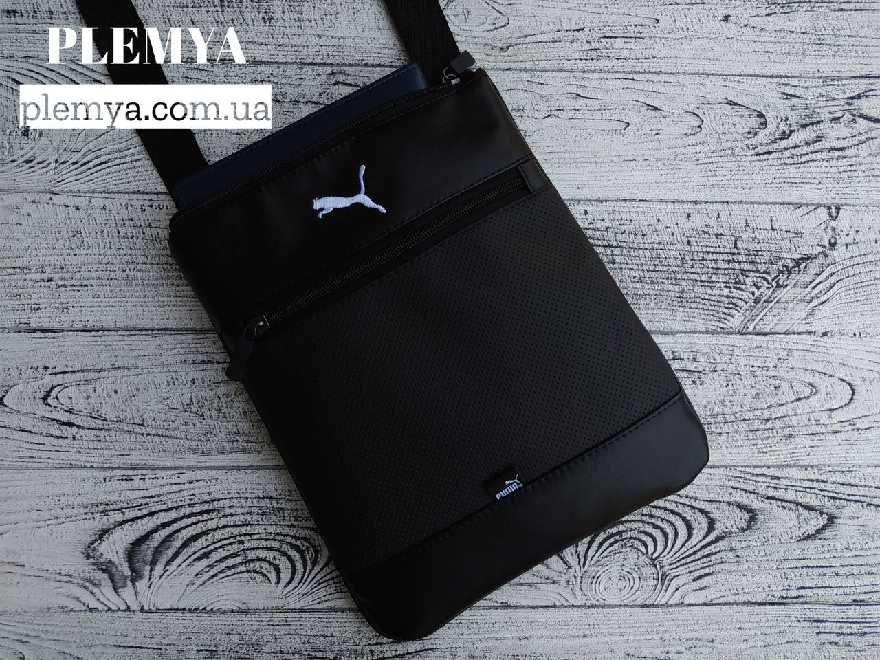 

Мужская сумка puma,Барсетка пума, Мужская кожаная сумка puma мессенджер, Черный