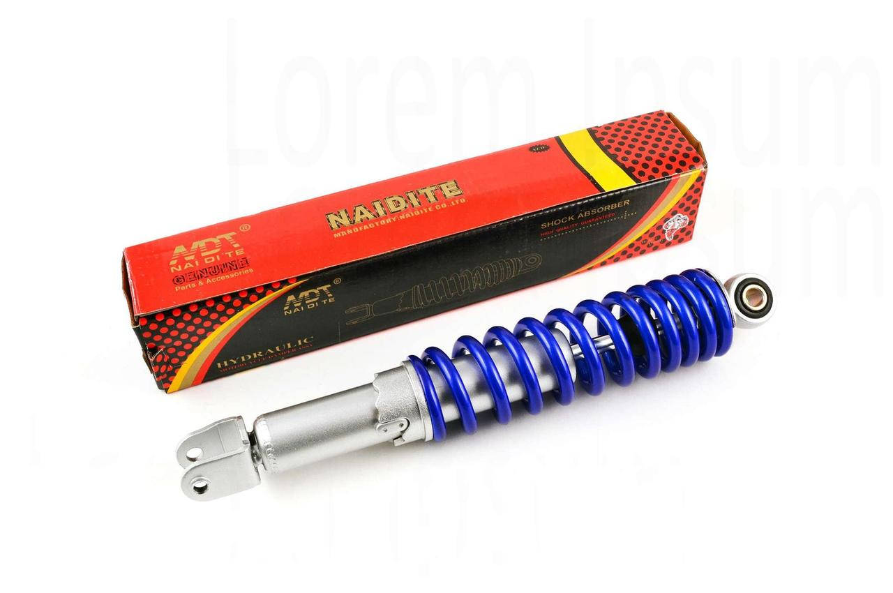 

Амортизатор на Китайский скутер, DIO ZX AF-34,AF-35,Lead AF-48 310mm, регулируемый (синий металлик) NDT