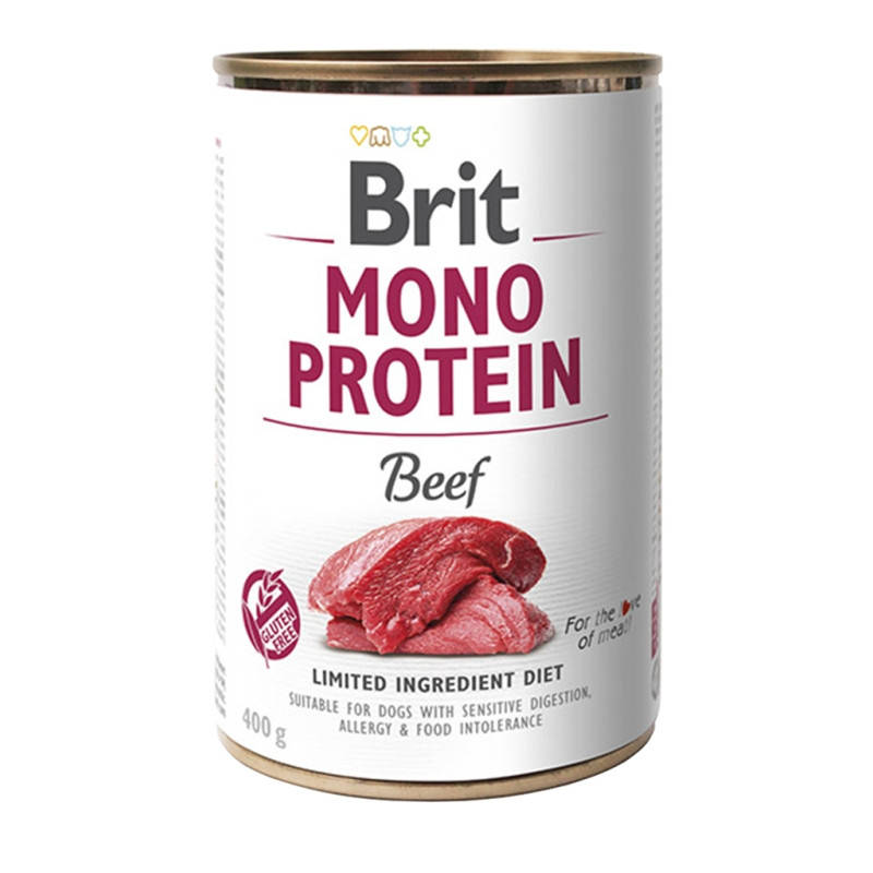 

Brit Mono Protein beef консервированный корм для собак с говядиной 400г