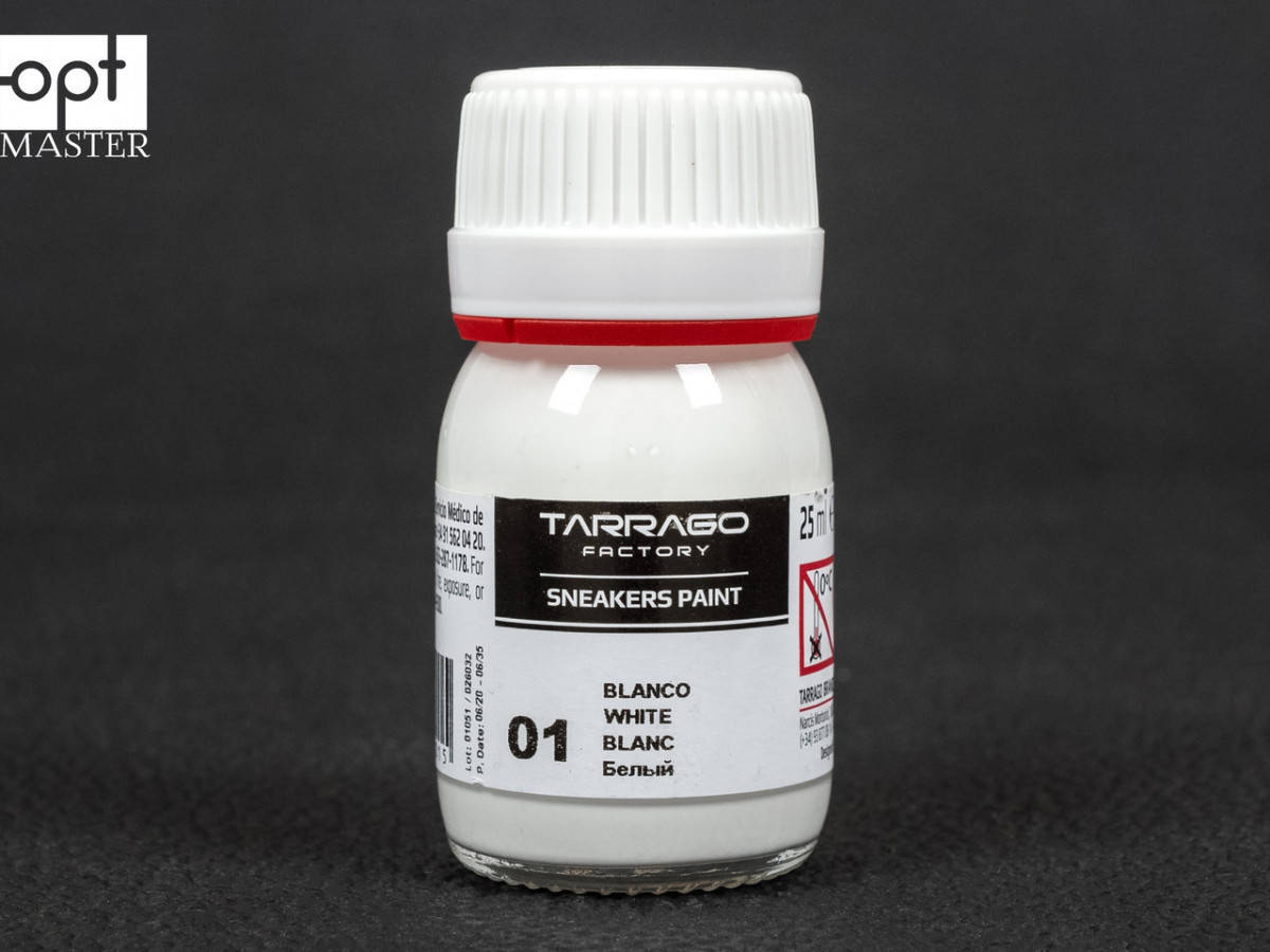 

Краска для кроссовок белая Tarrago Sneakers Paint, 25 мл,TNF01 (01), Белый