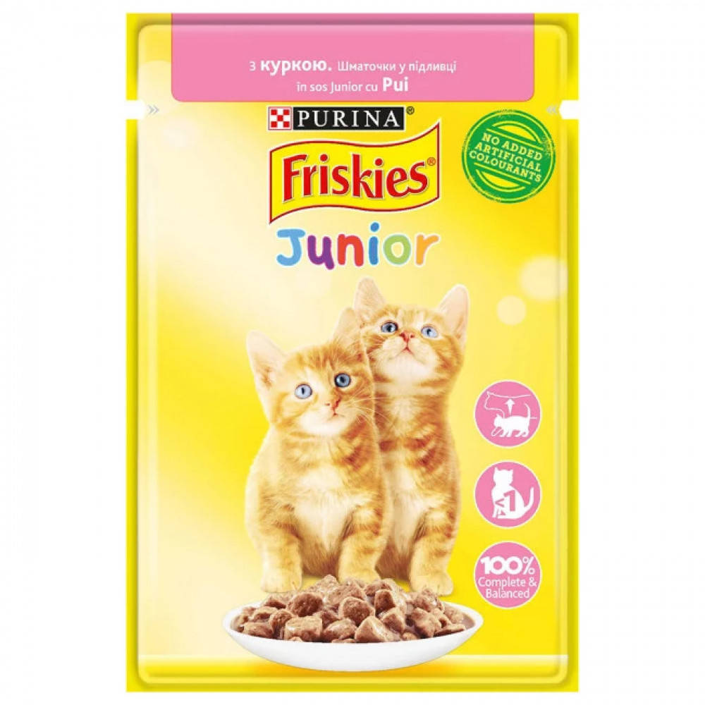 

Влажный корм Purina Friskies Junior для котят, с курицей, 85 г