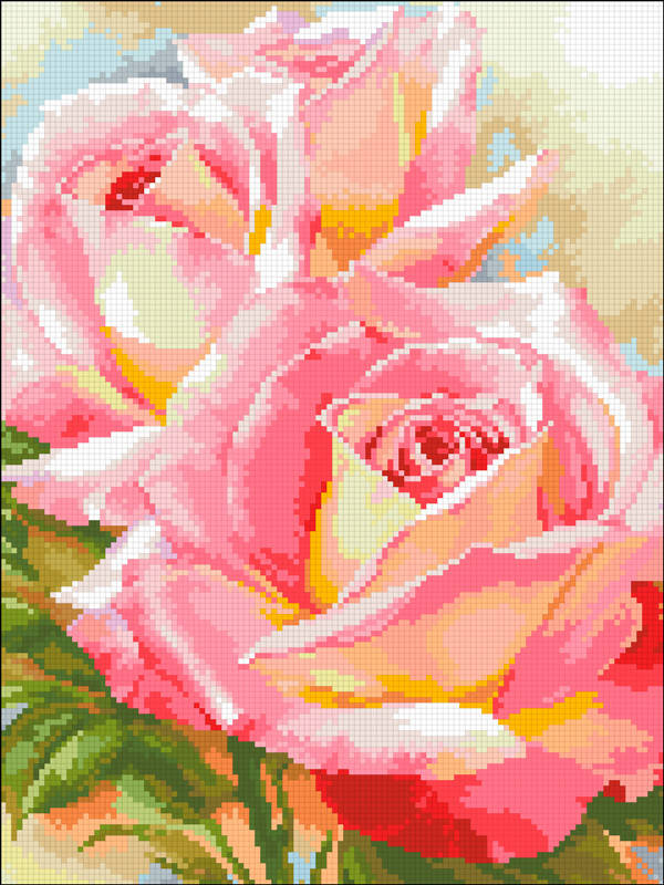 

СКК-023. Схема для вишивки бісером Ніжні троянди