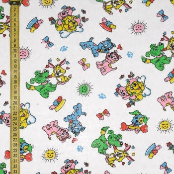 

Трикотажное полотно - кулир, с изображением забавных разноцветных собачек