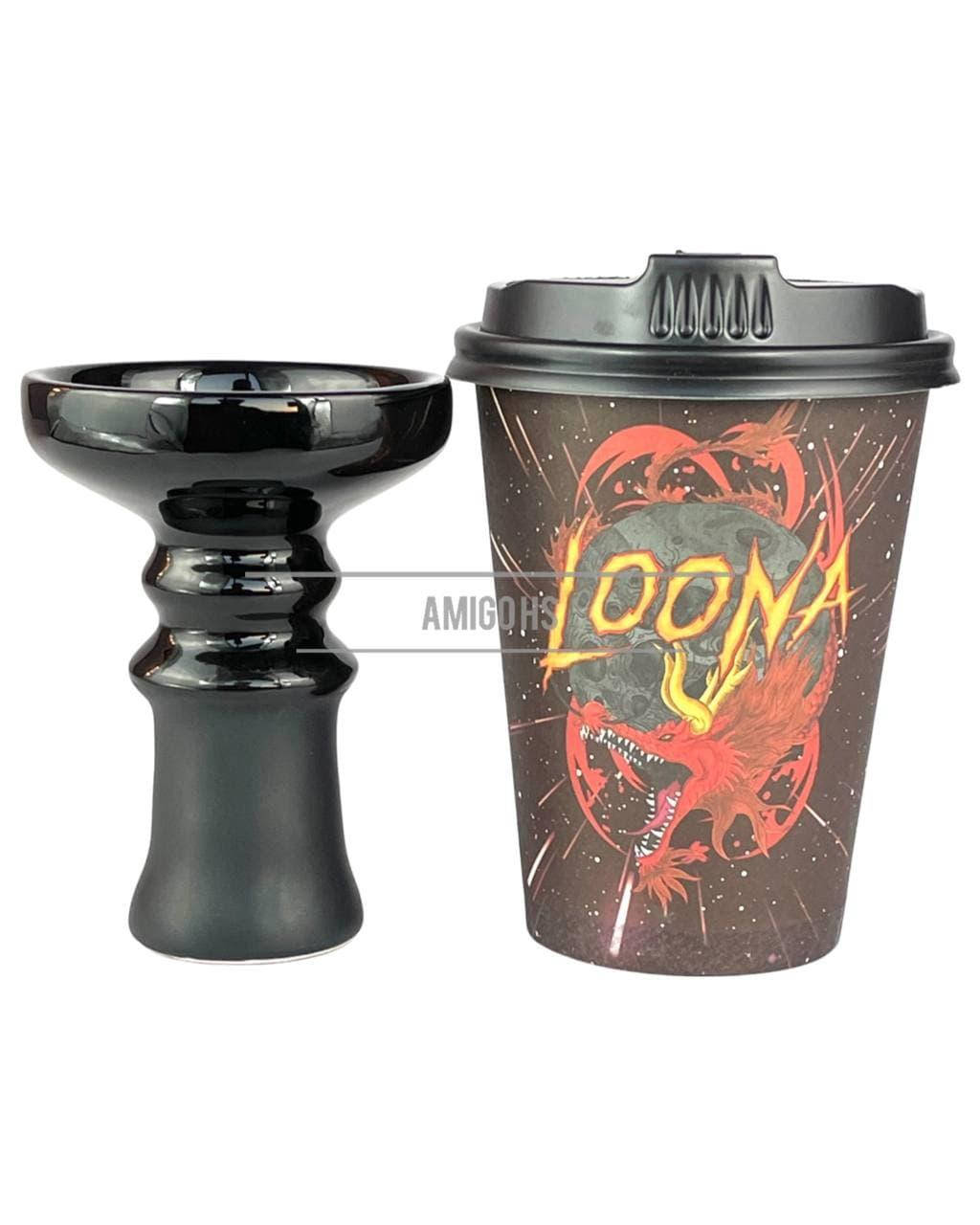 

Чаша глиняная Loona bowls Crater Black. Чаша Луна Боулс для кальяна
