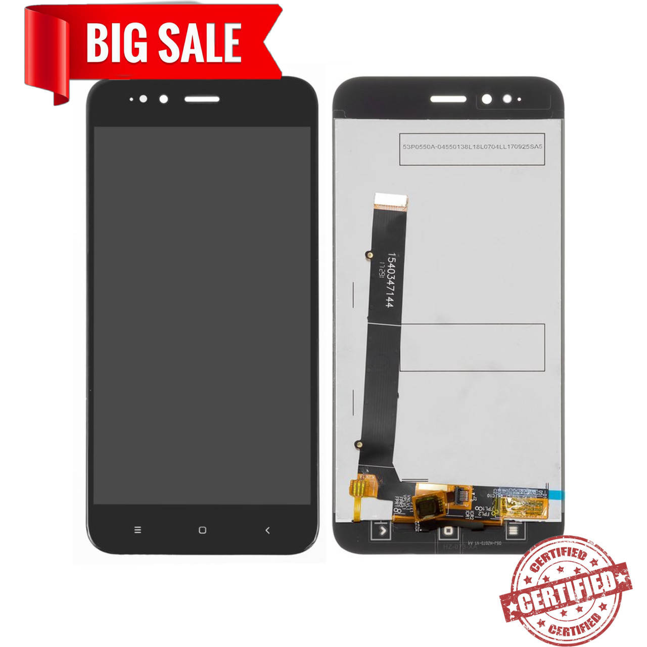 

Модуль (сенсор + дисплей) для Xiaomi Mi A1/Mi 5x чорний, Черный