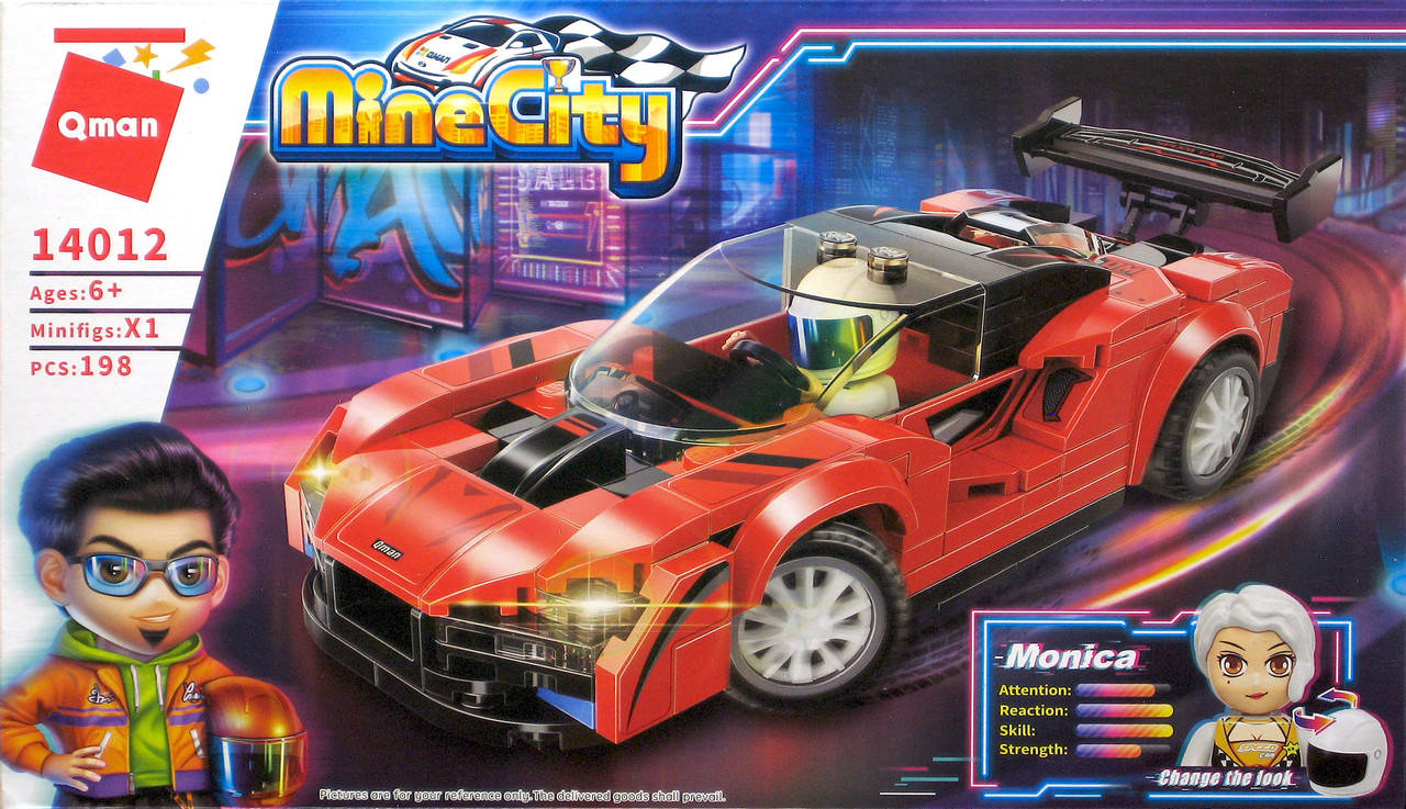 

Конструктор Qman (Brick) 14012 спортивная машина Senna S5N-N1, 198 деталей, 1 фигурка