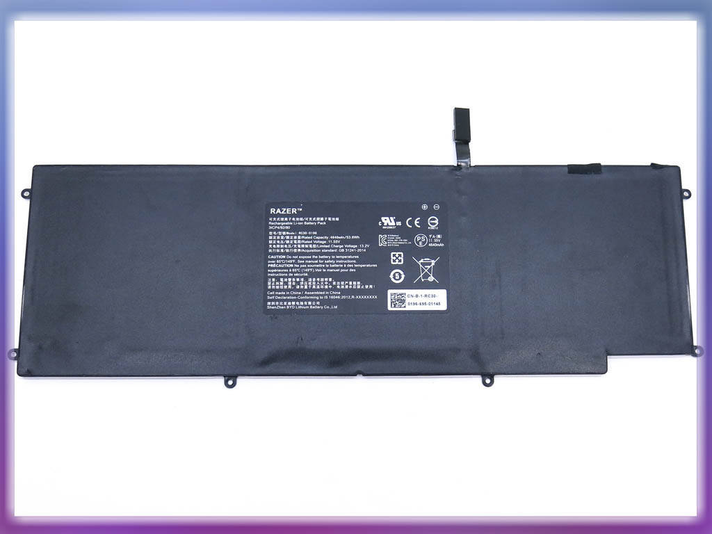 

Батарея RC30-0196 для Razer Razer Blade Stealth 2016 v2 i7-7500U (11.55V 4640mAh).