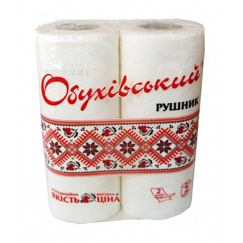 

Полотенце бумажное двухслойное 2шт/упак, Белый