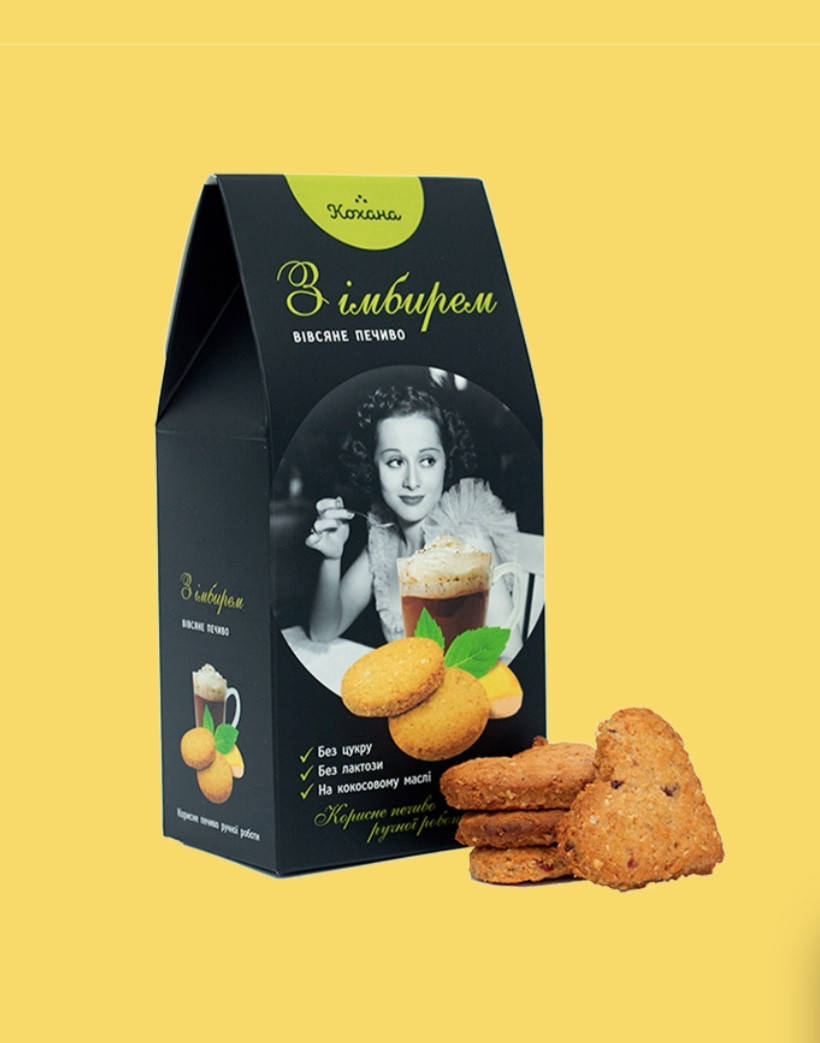 

Печенье натуральное овсяное имбирное Кохана Kohana