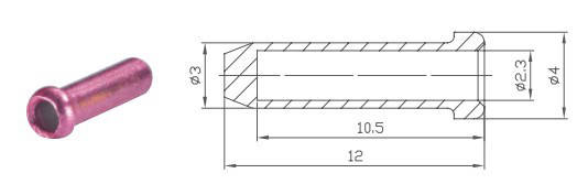 

Кінцевик троса Alligator 2.3мм рожевий
