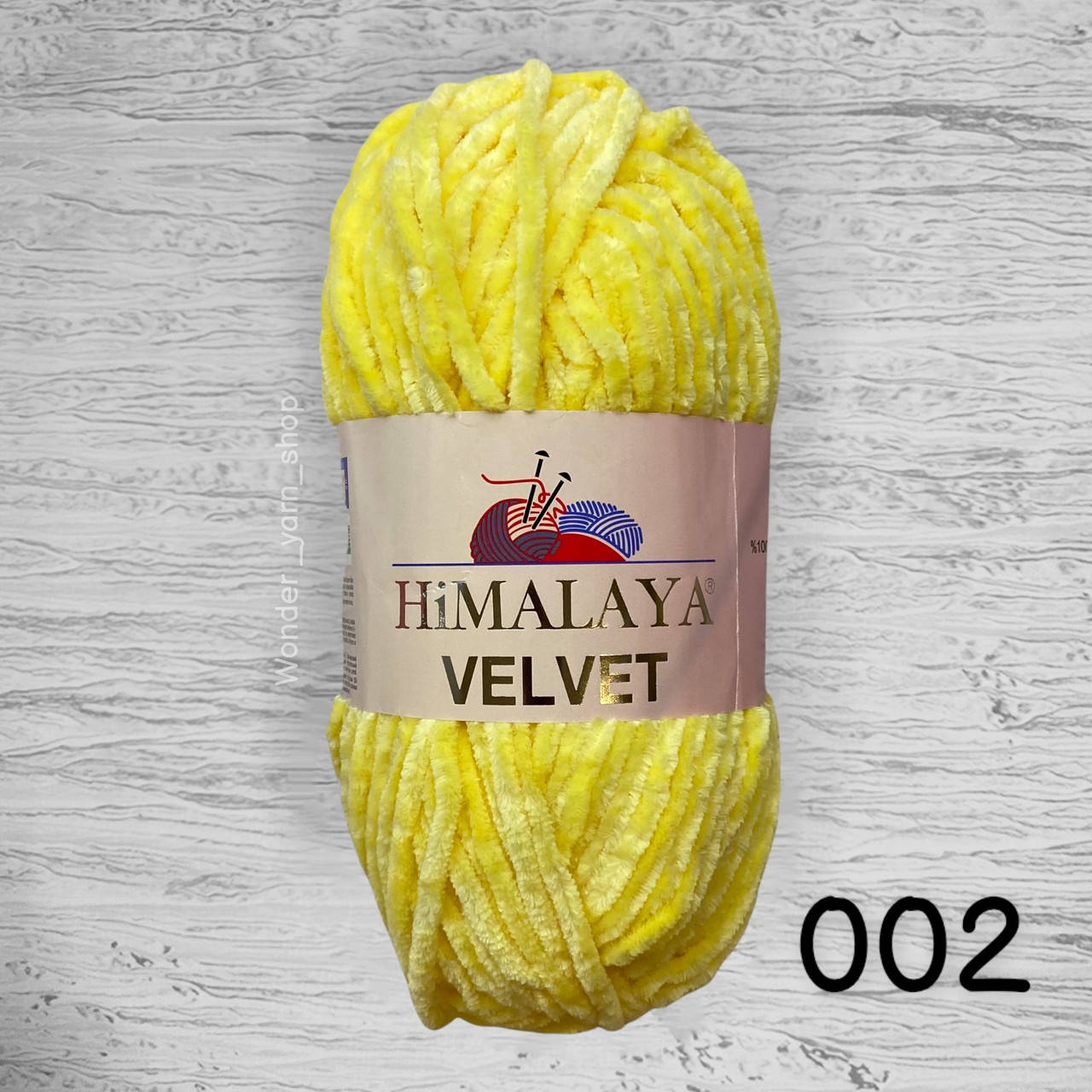 

Плюшевая пряжа Himalaya Velvet / Гималая Вельвет 02 желтый