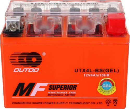 

Мото аккумулятор Outdo UTX4L - BS (GEL) 4А 12 B
