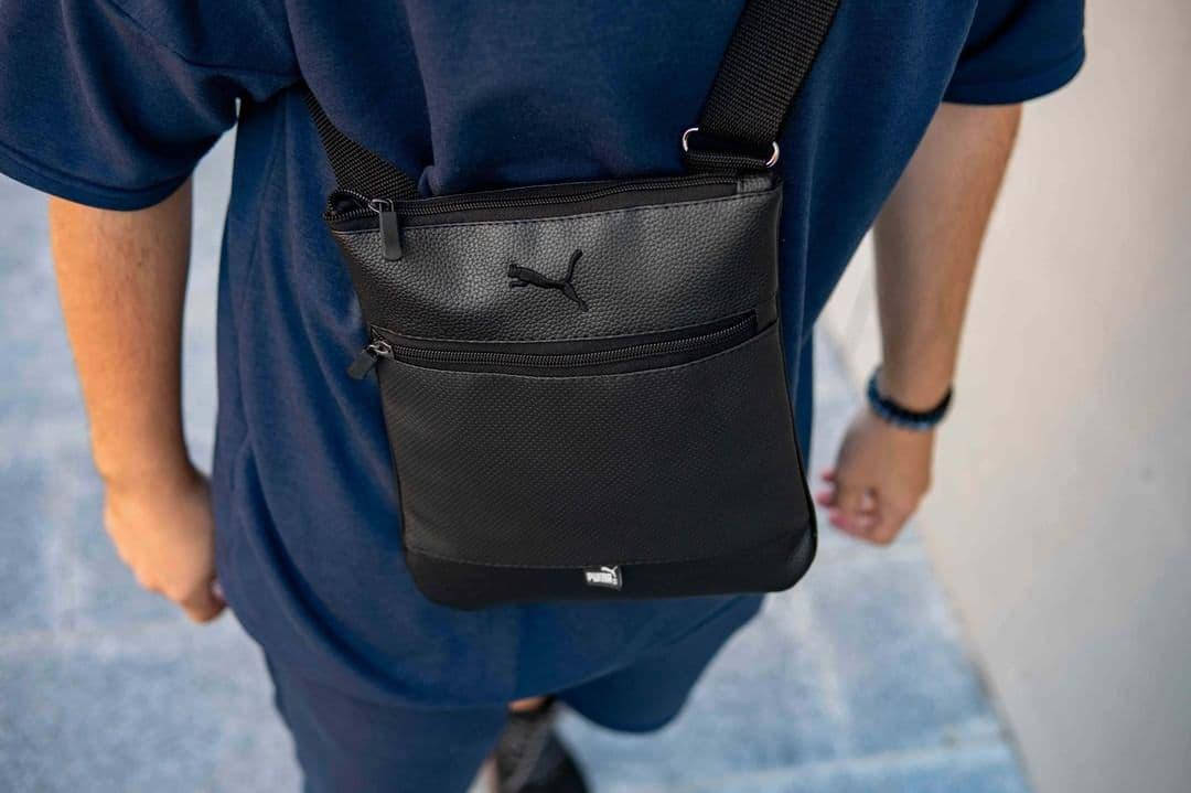 

Спортивная сумка барсетка планшетка через плечо мужская черная PUMA(ПУМА), Черный