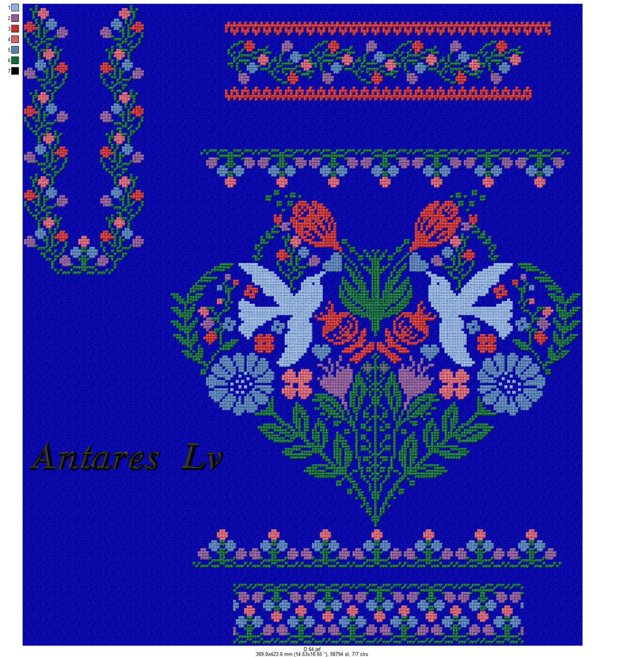 

Вишиванка для дівчинки. Схема : xsd, dst, pes, jef, hus