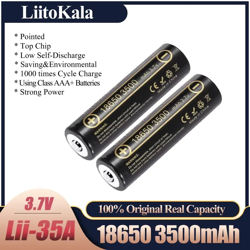 

Аккумулятор 18650 Liitokala Lii-35A ICR 3500mAh 3.7V 10A с выпуклым плюсом