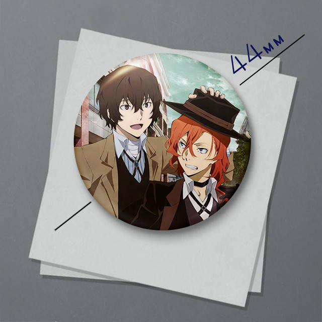 

"Дазай и Чуя (Проза бродячих псов / Bungo stray dogs)" магнит круглый Ø44 мм