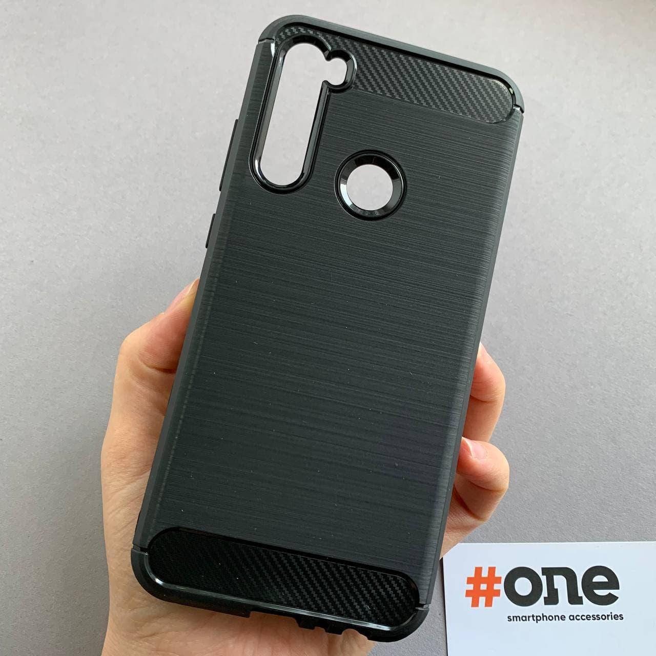 

Чехол для Xiaomi Redmi Note 8 карбоновый противоударный плотный чехол на телефон сяоми редми нот 8 черный TMT
