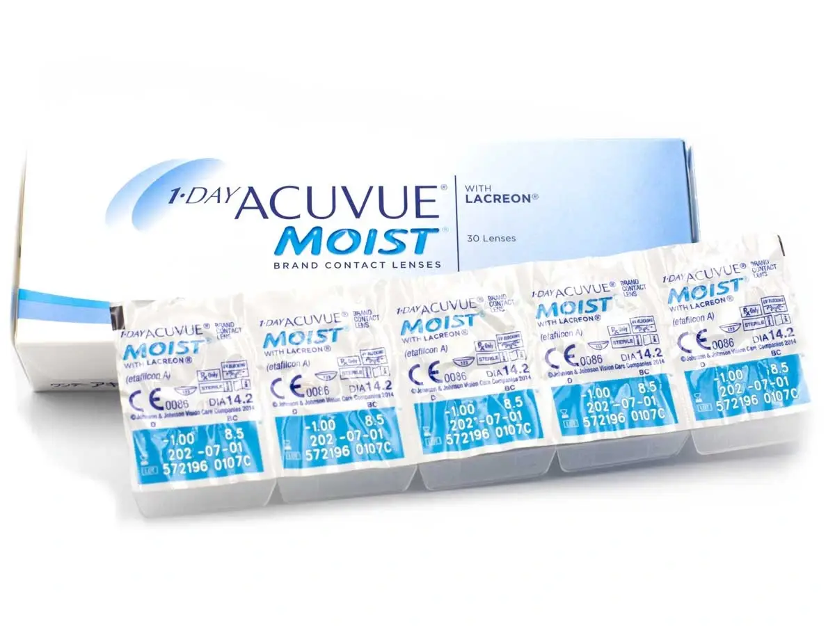 

1-day ACUVUE Moist 10 шт. Контактные линзы однодневные