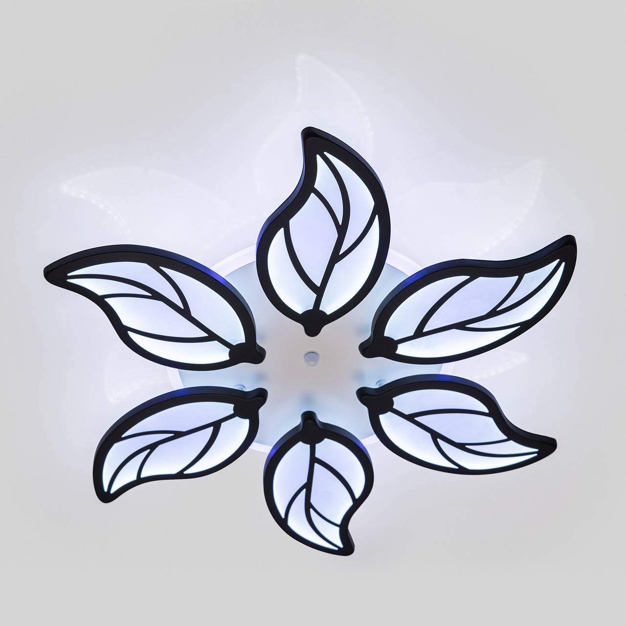 

Люстра светодиодная потолочная Люстра с пультом управления 8028/6BK LED 3color, Белый