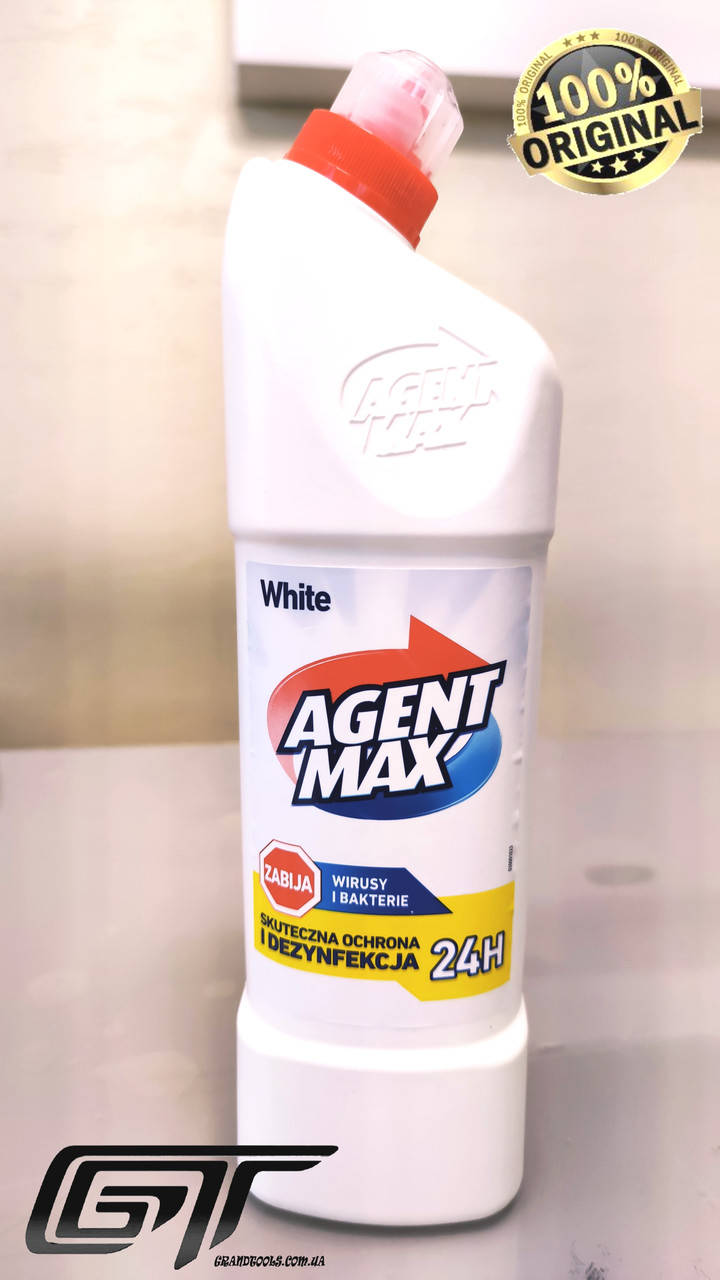

Засіб для чищення унітазу Agent Max "З відбілювачем", 1,1 л Польща