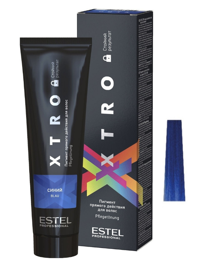 

Краска для волос XTRO Estel пигмент прямого действия синий, 100 мл