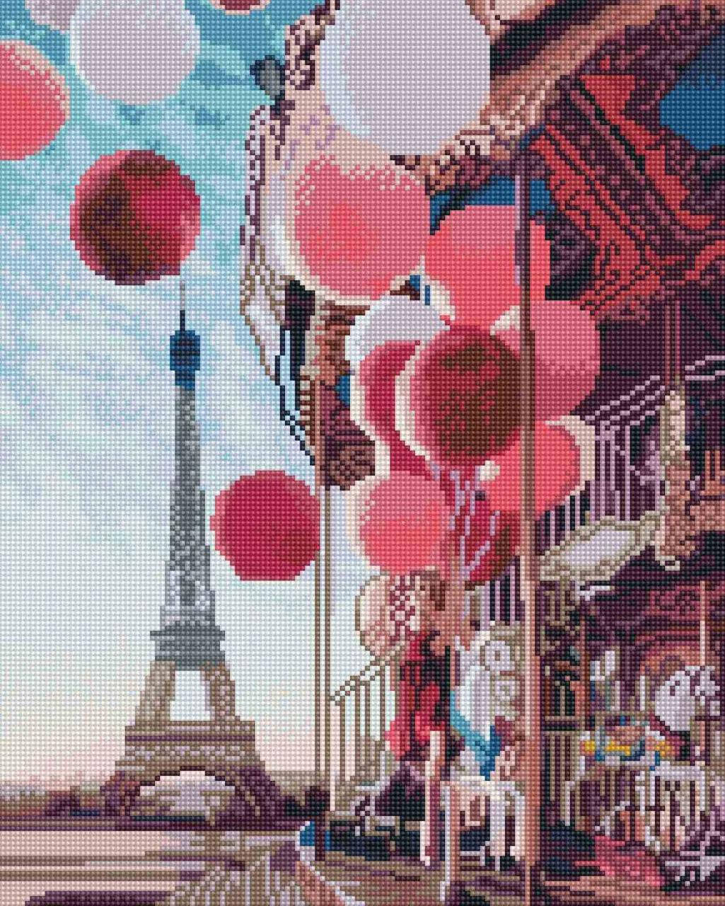 

Алмазная мозаика ColorArt 40х50 Воздушные кульки и Париж SP082