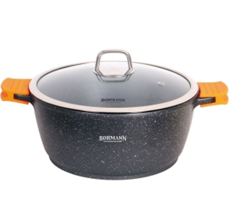 

Кастрюля с мраморным покрытием Bohmann BH 7350-28см 5.8л, Черный