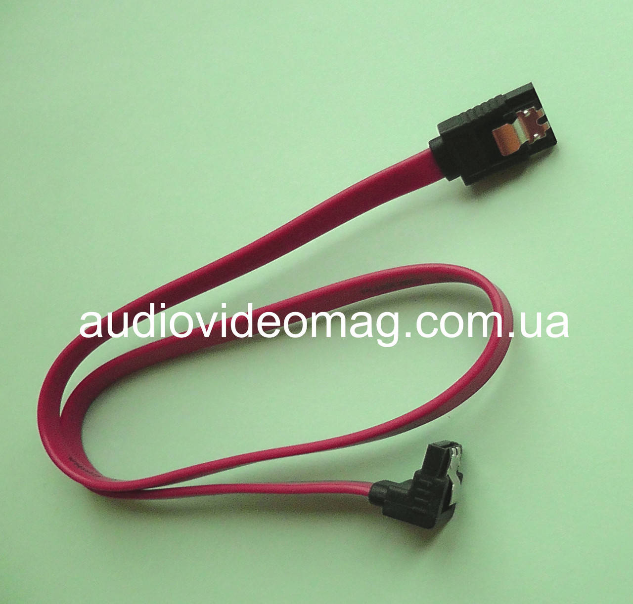 

Кабель Sata 2.0 (Сата) сигнальный. с угловым штекером и защёлками, длина 0,4 метра, Красный