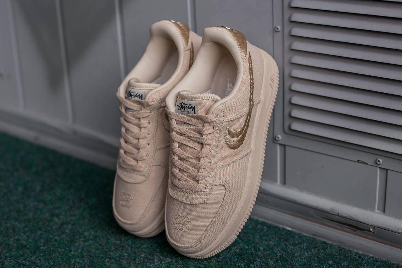 

Мужские кроссовки Nike Air Force x Stussy Beige, Бежевый